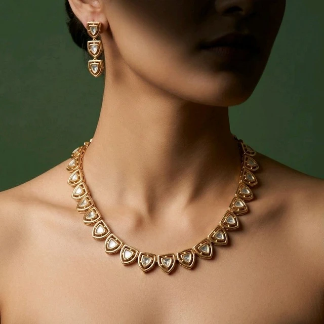 #PLK09 Polki Necklace Set
