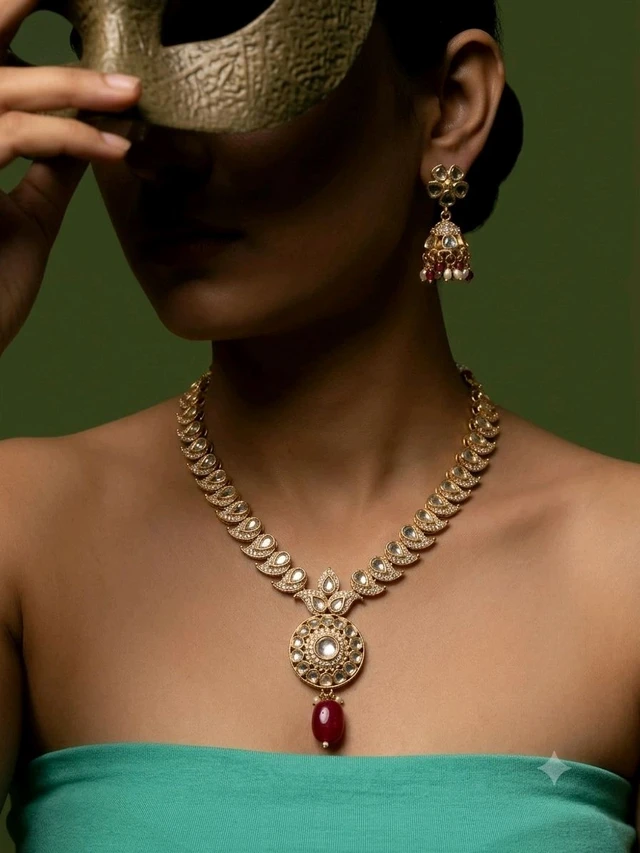 #PLK11 Polki Necklace Set
