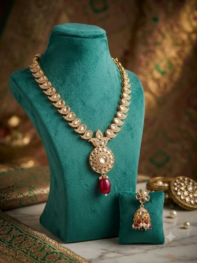 #PLK11 Polki Necklace Set