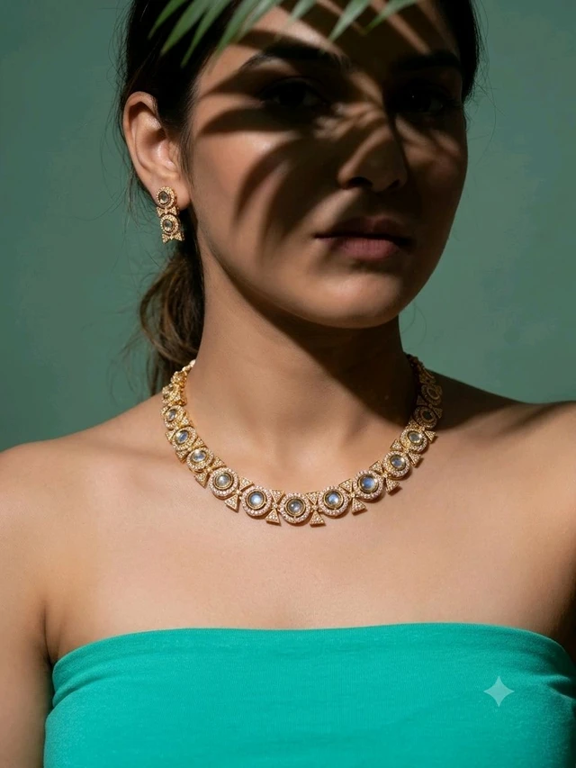#PLK12 Polki Necklace Set