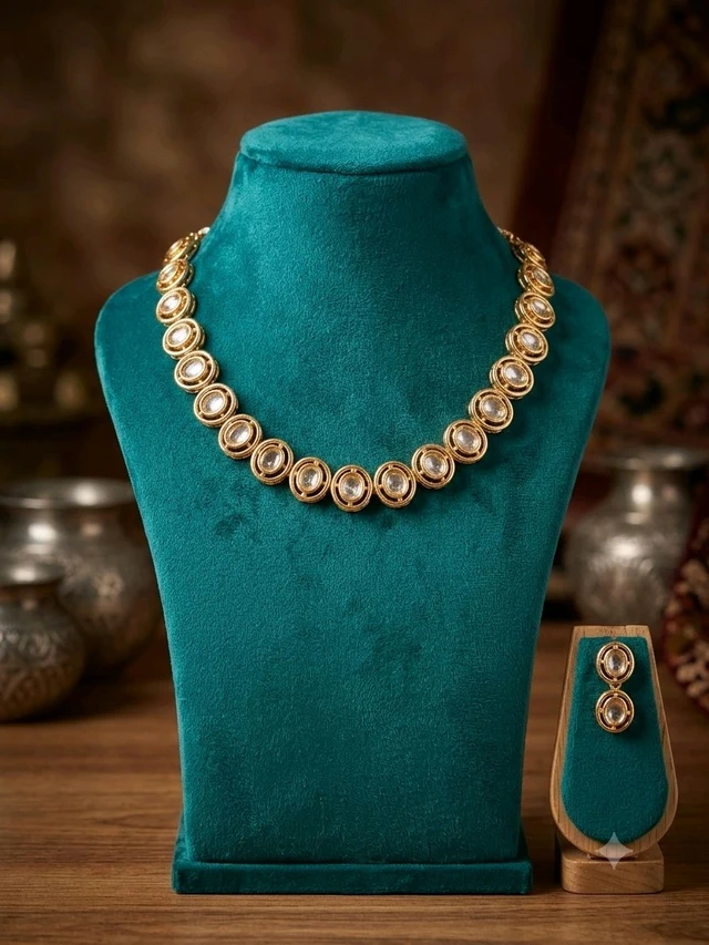 #PLK13 Polki Necklace Set