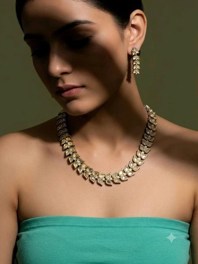 #PLK14 Polki Necklace Set