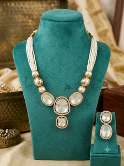 #PLK15 Polki Necklace Set