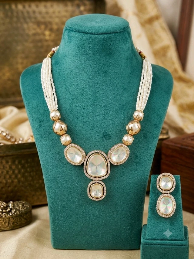 #PLK15 Polki Necklace Set