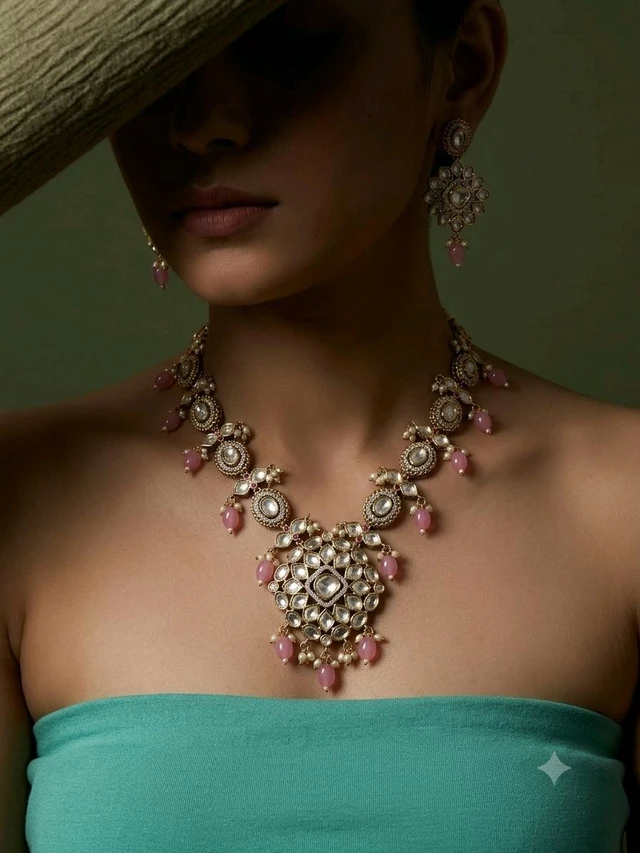 #PLK17 Polki Necklace Set