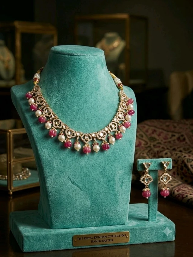 #PLK18 Polki Necklace Set