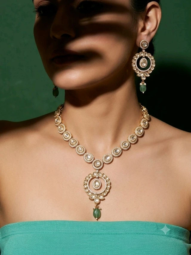 #PLK19 Polki Necklace Set