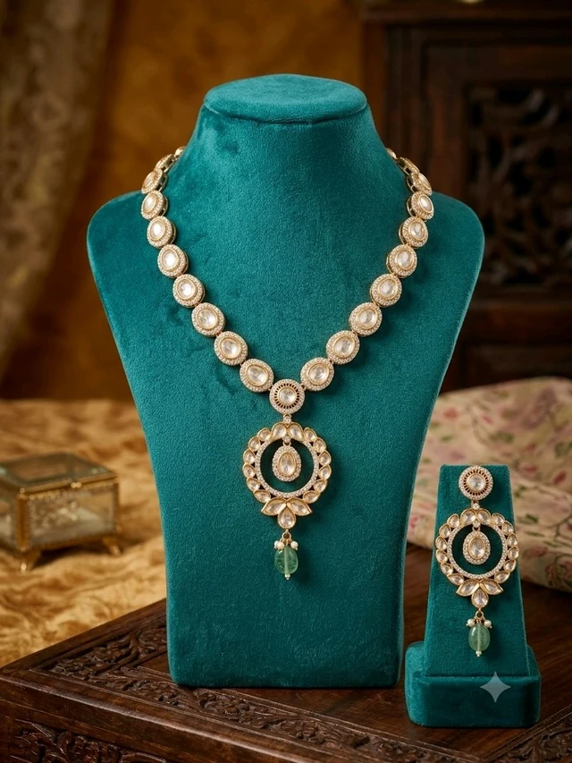 #PLK19 Polki Necklace Set