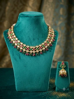#PLK21 Polki Necklace Set