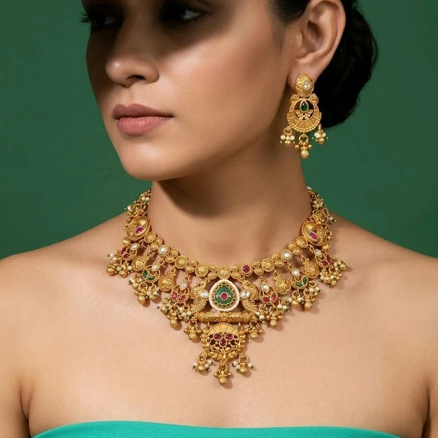 #NTQ11 Antique Heritage Necklace Set