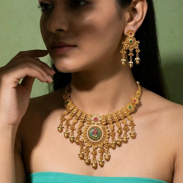 #NTQ12 Antique Heritage Necklace Set