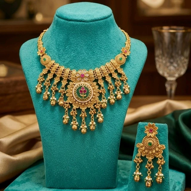 #NTQ12 Antique Heritage Necklace Set