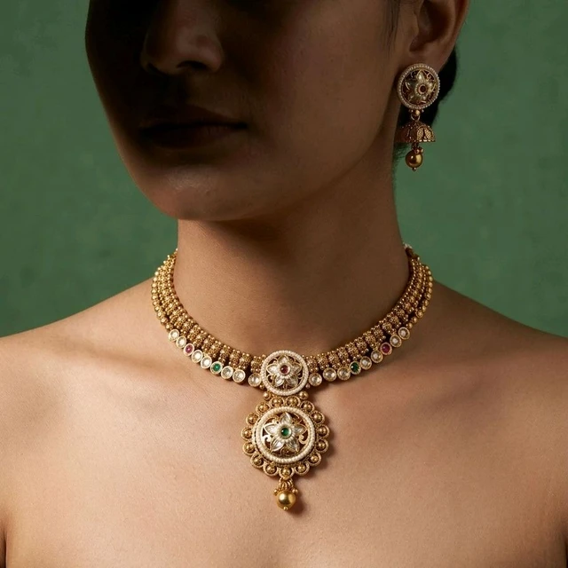 #NTQ14 Antique Heritage Necklace Set