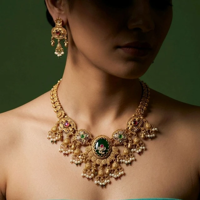 #NTQ16 Antique Heritage Necklace Set