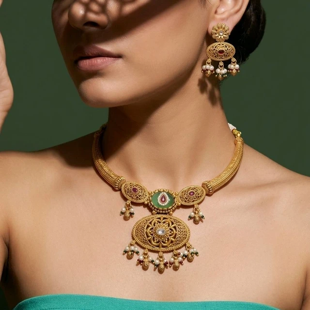 #NTQ17 Antique Heritage Necklace Set