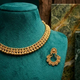 #NTQ21 Antique Gold Necklace Set