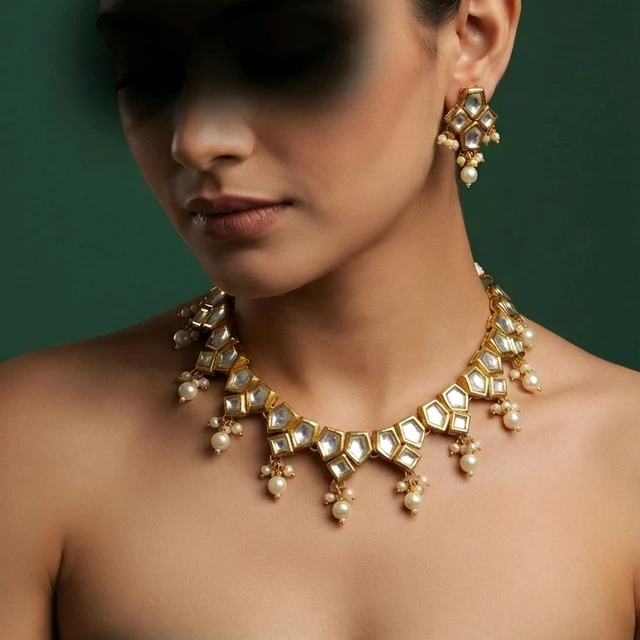 #NTQ24 Dubbi Kundan Necklace Set