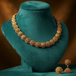 #NTQ27 Antique Gold Necklace Set