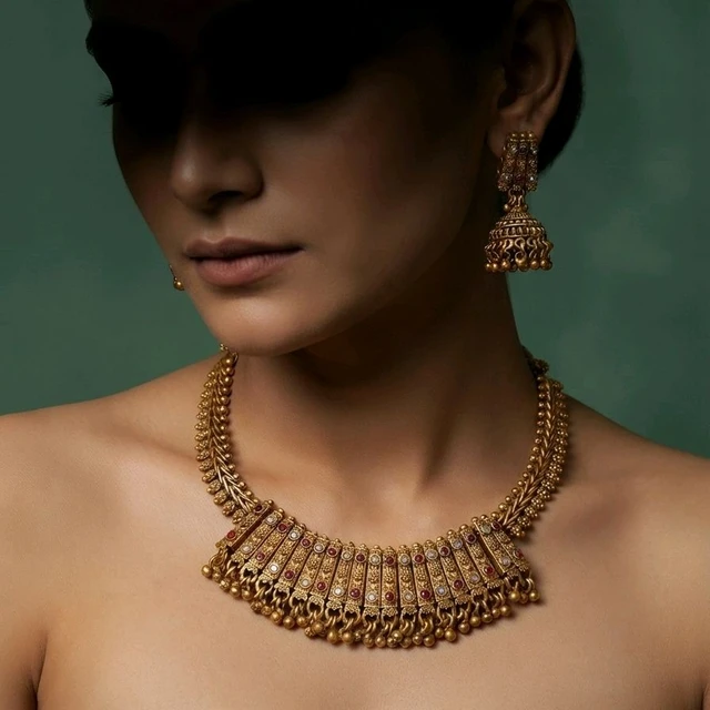 #NTQ29 Antique Heritage Necklace Set