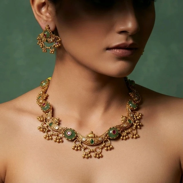 #NTQ33 Antique Heritage Necklace Set