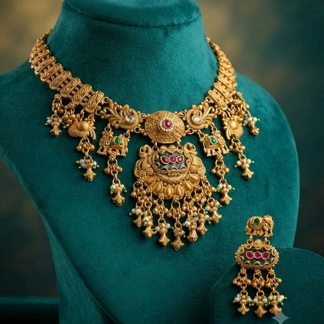 #NTQ34 Antique Heritage Necklace Set