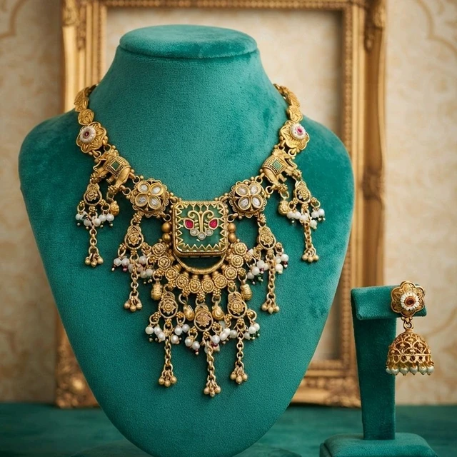 #NTQ36 Antique Heritage Necklace Set