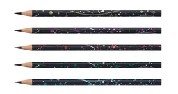 Apsara Space Kids Extra Dark Pencil | Hexagonal Body for Strong Grip | Easy Sharpening | Good Handwriting | Free Sharpener & Eraser | Non-Toxic | Use for Student & office person (Pack of 10)