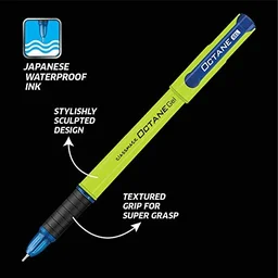 Classmate Octane Gel Pen- Neon Series (Blue)- Pack of 10 Pens + 1 Pen FREE