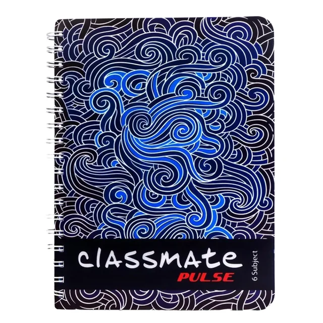 Classmate Pulse 6 Subject spiral notebook , 24.0 cm x 18.0 cm, 300 pages, Unruled