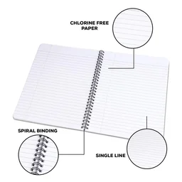 Classmate Pulse Spiral Notebook - Single line, 300 Pages, Wiro, 24cm x 18cm