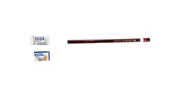 Doms A1 Deep Dark HB Graphite Pencil | Include Eraser & Sharpner | 30 Pencils | Innovative Groove for Perfect Grip | Use for Sketching & Drawing | Pack of 10 Pencils