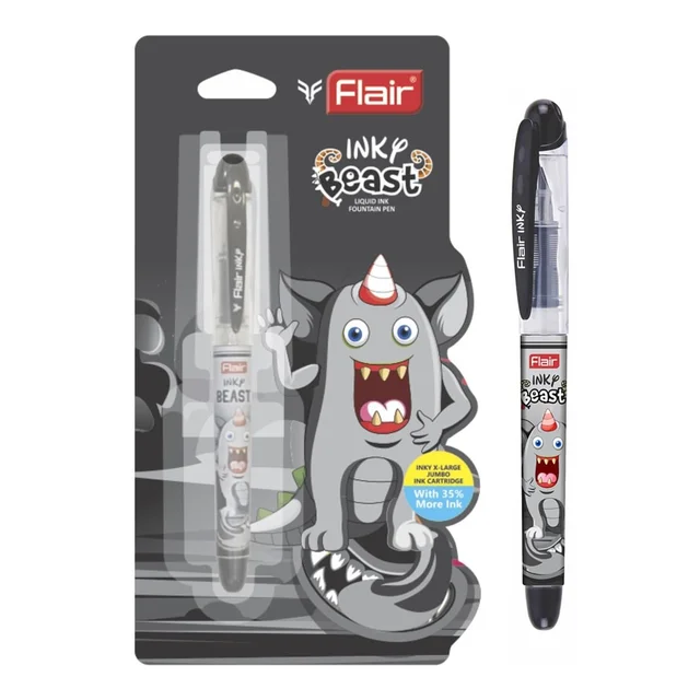 FLAIR Inky Series Beast Liquid Ink Fountain Pen Blister Pack