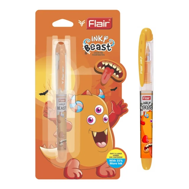FLAIR Inky Series Beast Liquid Ink Fountain Pen Blister Pack