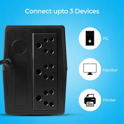 FOXIN Foxin UPS 600va 360W with LED Indicator, UPS for PC | Laptops | Gaming Computers | WiFi Routers & More | BIS Approved | 2 Years Warranty