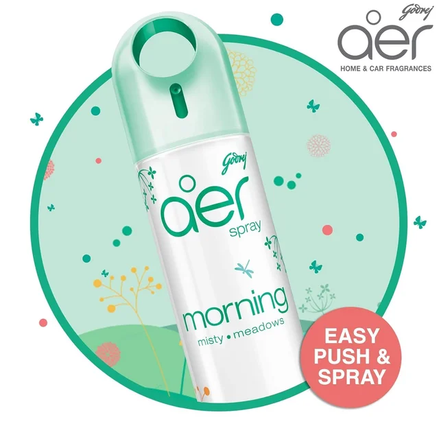 Godrej aer spray, Air Freshener for Home & Office - Morning Misty Meadows | Long-Lasting Fragrance (240 ml)