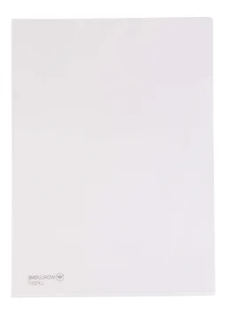 WORLDONE L-Type Transparent Document Sleeve Project Document Holder Plastic Folder for Document Paper Certificate - Pack of 10 - A4, Transparent
