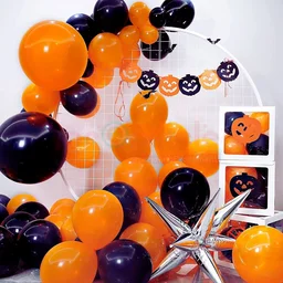 Metallic Balloons Pack Orange Theme Kids Birthday Party Decoration Bachelorette Party Balloon Anniversary Item - Pack of 50 Balloons