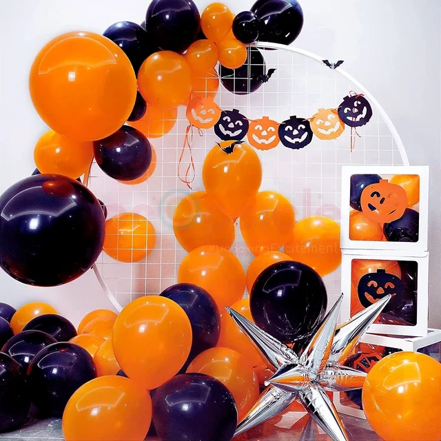 Metallic Balloons Pack Orange Theme Kids Birthday Party Decoration Bachelorette Party Balloon Anniversary Item - Pack of 50 Balloons
