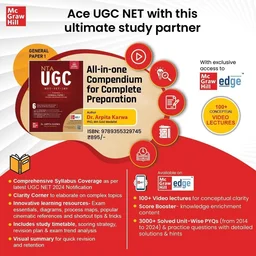 NTA UGC NET Paper 1 2025: Teaching & Research Aptitude | 3000+ Practice Questions | Solved Unit-wise Previous Years' Questions (2014 - 2024) PYQs | 100+ Video Lectures, Mind maps & Flowcharts | Online Mock Tests | Exclusive access to McGraw Hill edge online platform: Practice tests, Expert sessions, Preparation strategy and much more