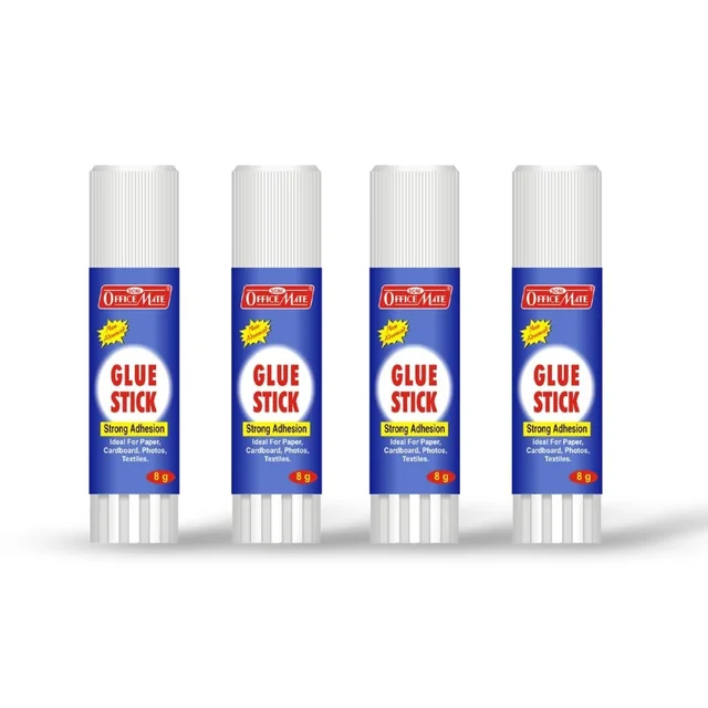 Officemate Glue Stick Non Toxic Transparent Adhesive for Decorations & Craft Projects 8 Gram - 8g