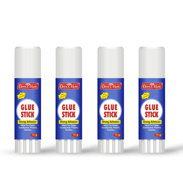 Officemate Glue Stick Non Toxic Transparent Adhesive for Decorations & Craft Projects 15 Gram - 15g