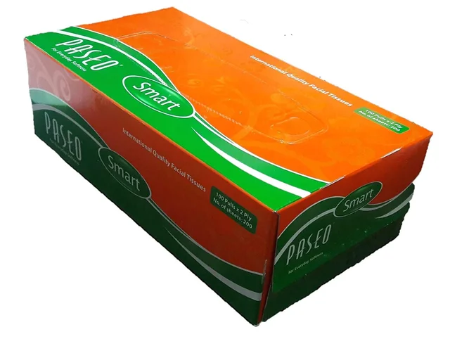 Paseo Smart for Everyday Softness International Quality Facial Tissues 100 Pulls 2 Ply