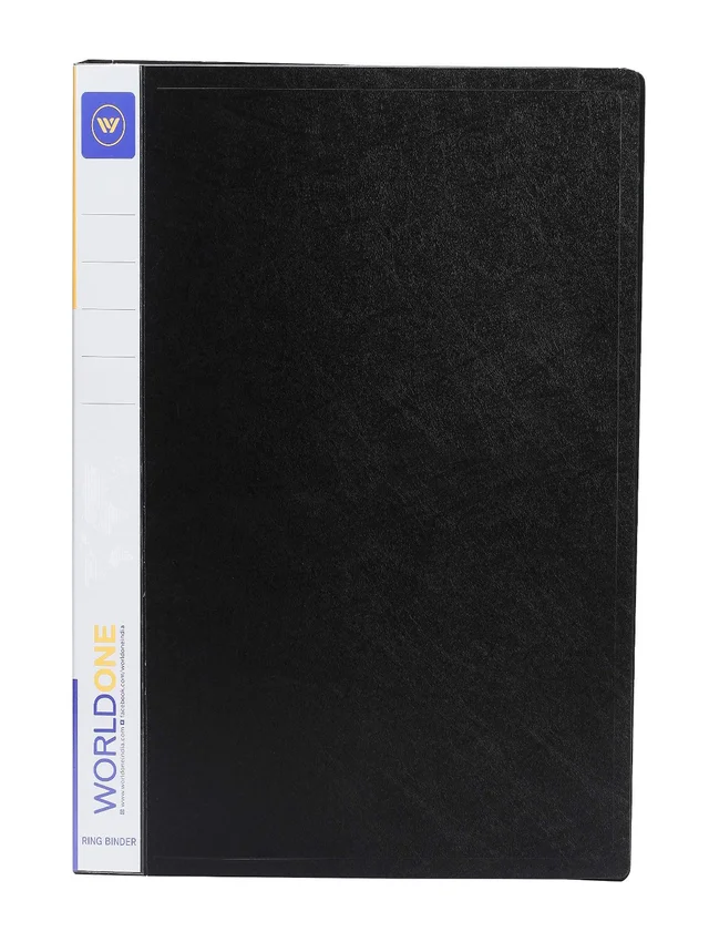 WORLDONE 2D Ring Binder 25mm Ring Size : FC - Black