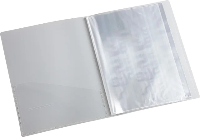 WORLDONE Display Book File Folder with 40 Pockets Plastic File Display Presentation Book, A4 Size, Color: Blue, Set of : 1 - A4, Grey, 40 Pockets