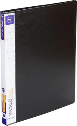 WORLDONE Display Book File Folder with 60 Pockets Plastic File Display Presentation Book, A4 Size, Color: Black, Set of : 1 (DB_505-BK) - A4, Black, 60 Pockets