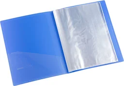 WORLDONE Display Book File Folder with 80 Pockets Plastic File Display Presentation Book, A4 Size, Color: Blue, Set of : 1 - A4, Blue, 80 Pockets