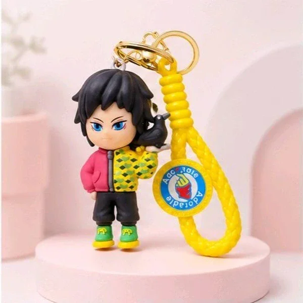 3D Giyu Tomioka - Demon Slayer Anime Silicone Keychain with Strap