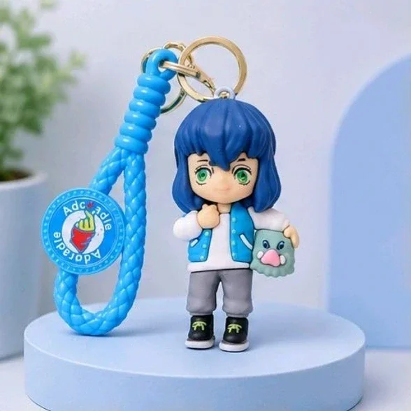 3D Daiyamondo - Demon Slayer Anime Silicone Keychain with Strap