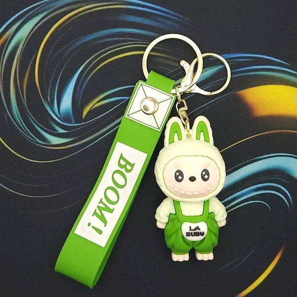 3D Labubu Silicone Keychain with Strap