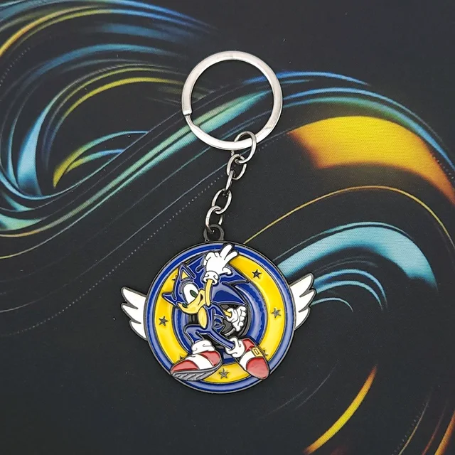 Sonic the Hedgehog Spinner 360° Rotating Metal Keychain